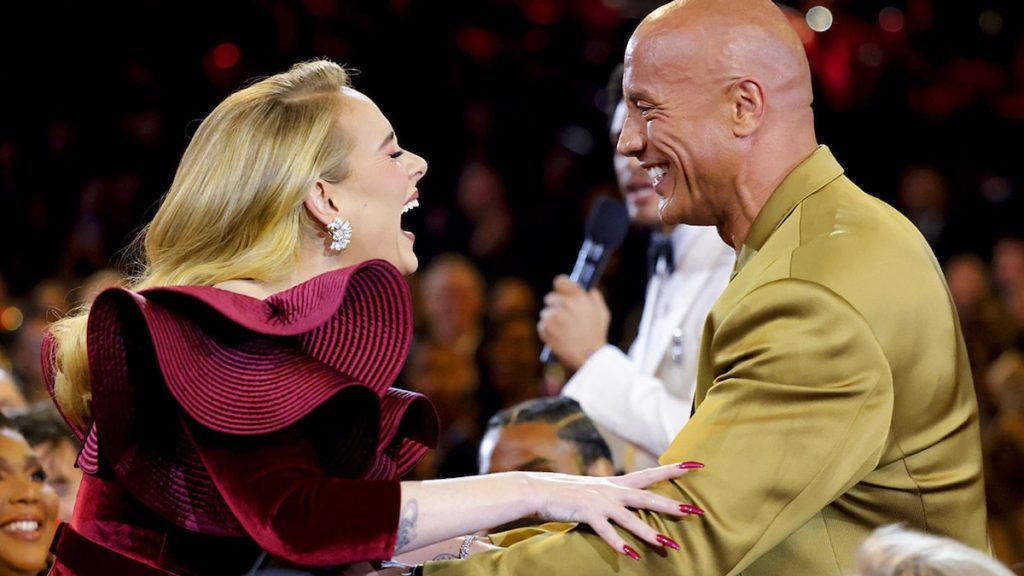 Adele y Dwayne Johnson: el encuentro que revolucionó Hollywood