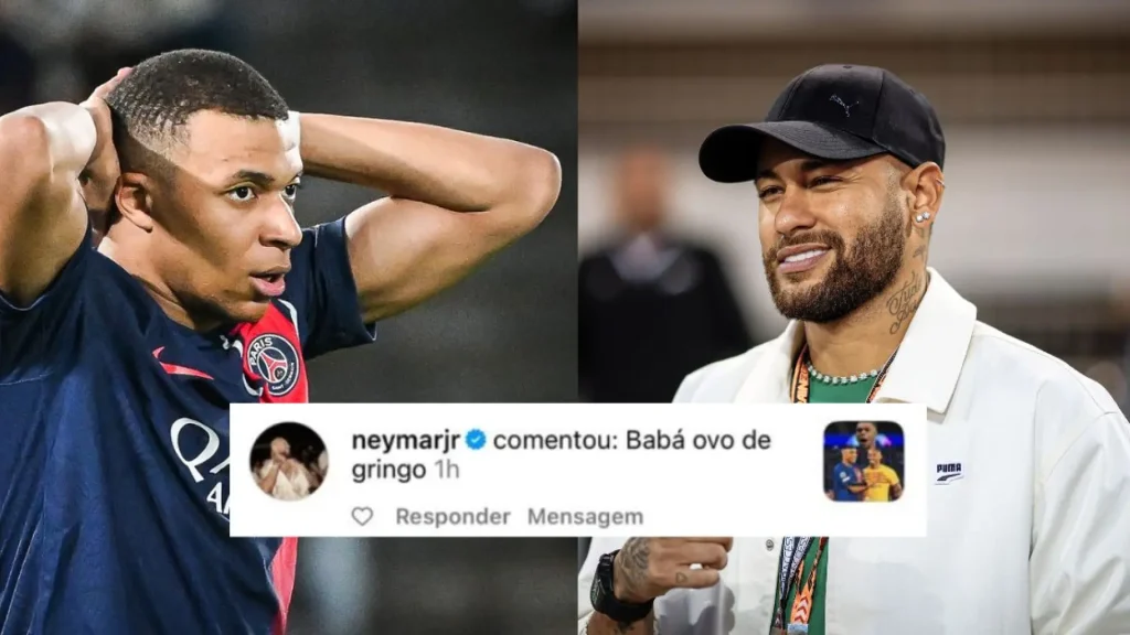 Neymar estalla en insultos por elogios a Mbappé en Instagram