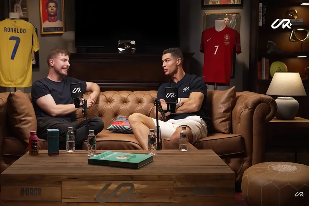 Cristiano Ronaldo revela si jugará junto a su hijo en exclusiva con MrBeast