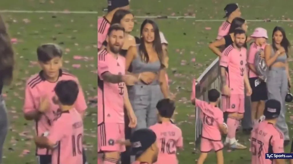 Messi interviene en la pelea entre Thiago y Ciro por la pelota