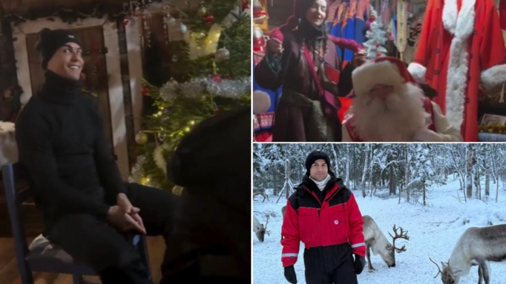 Cristiano Ronaldo celebra Navidad en Laponia: encuentro congelante con Santa