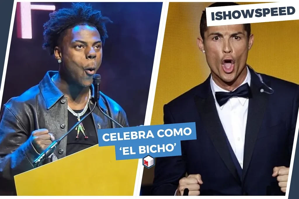 IShowSpeed celebra como Ronaldo tras ganar premio a Mejor Streamer